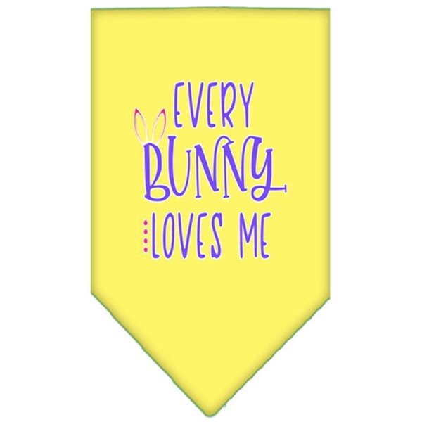Mirage Pet Products Every Bunny Loves Me Screen Print BandanaYellow Large 66-188 LGYW